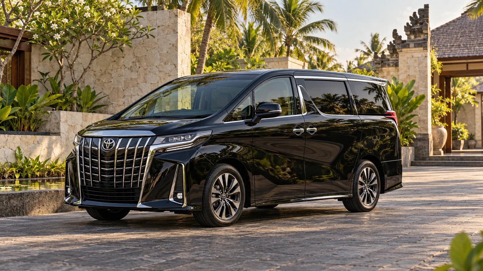 Ilustrasi Toyota Alphard di Bali